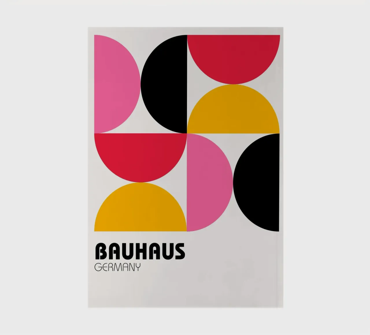 Bauhaus Germany Pop - Geometric Abstract Art Print notebook by NorwesClub