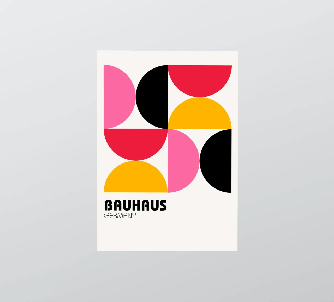 Bauhaus Deutschland Pop - Geometrischer abstrakter Kunstdruck Sticker von NorwesClub
