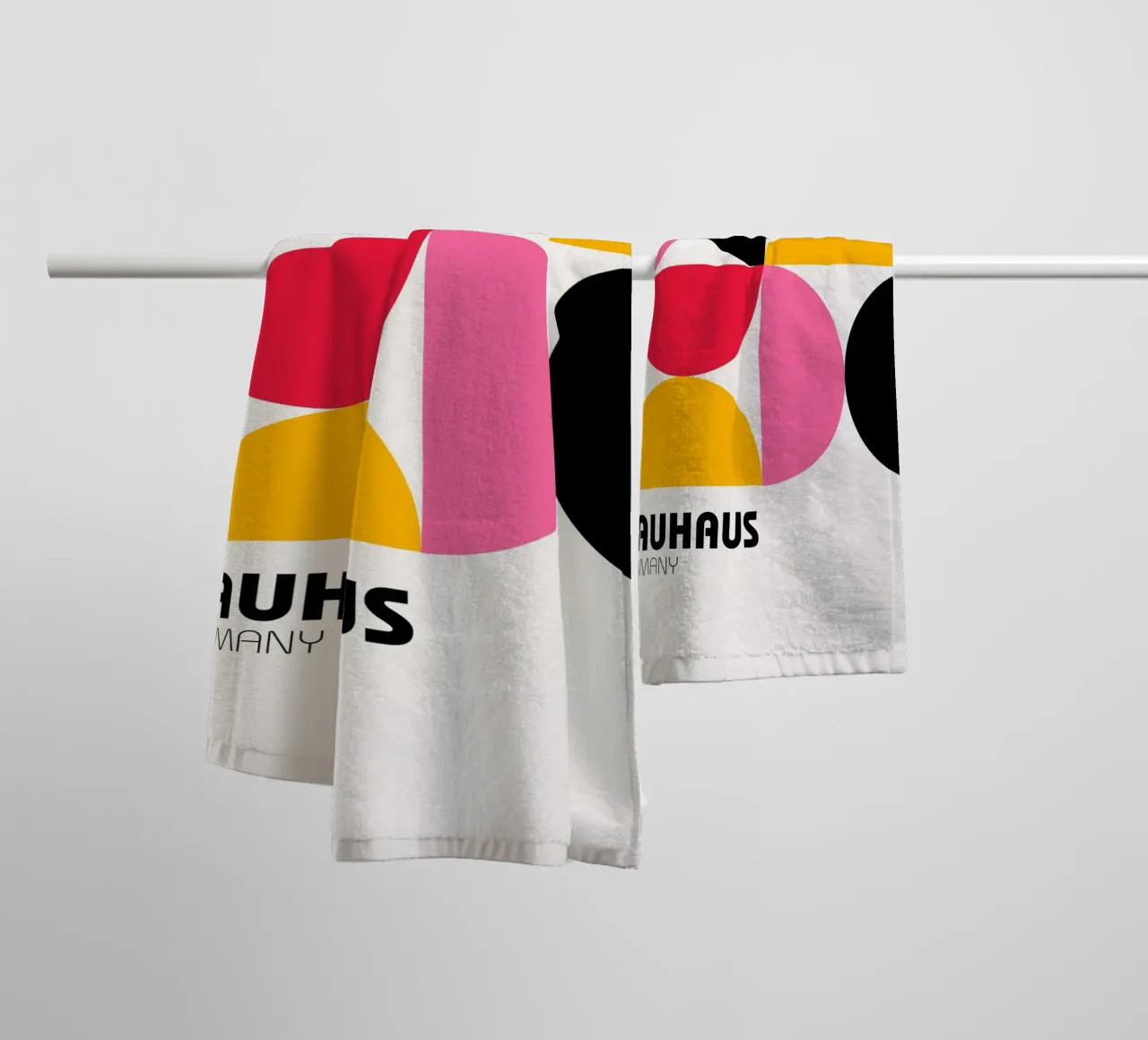 Bauhaus Germany Pop - Geometric Abstract Art Print towel by NorwesClub