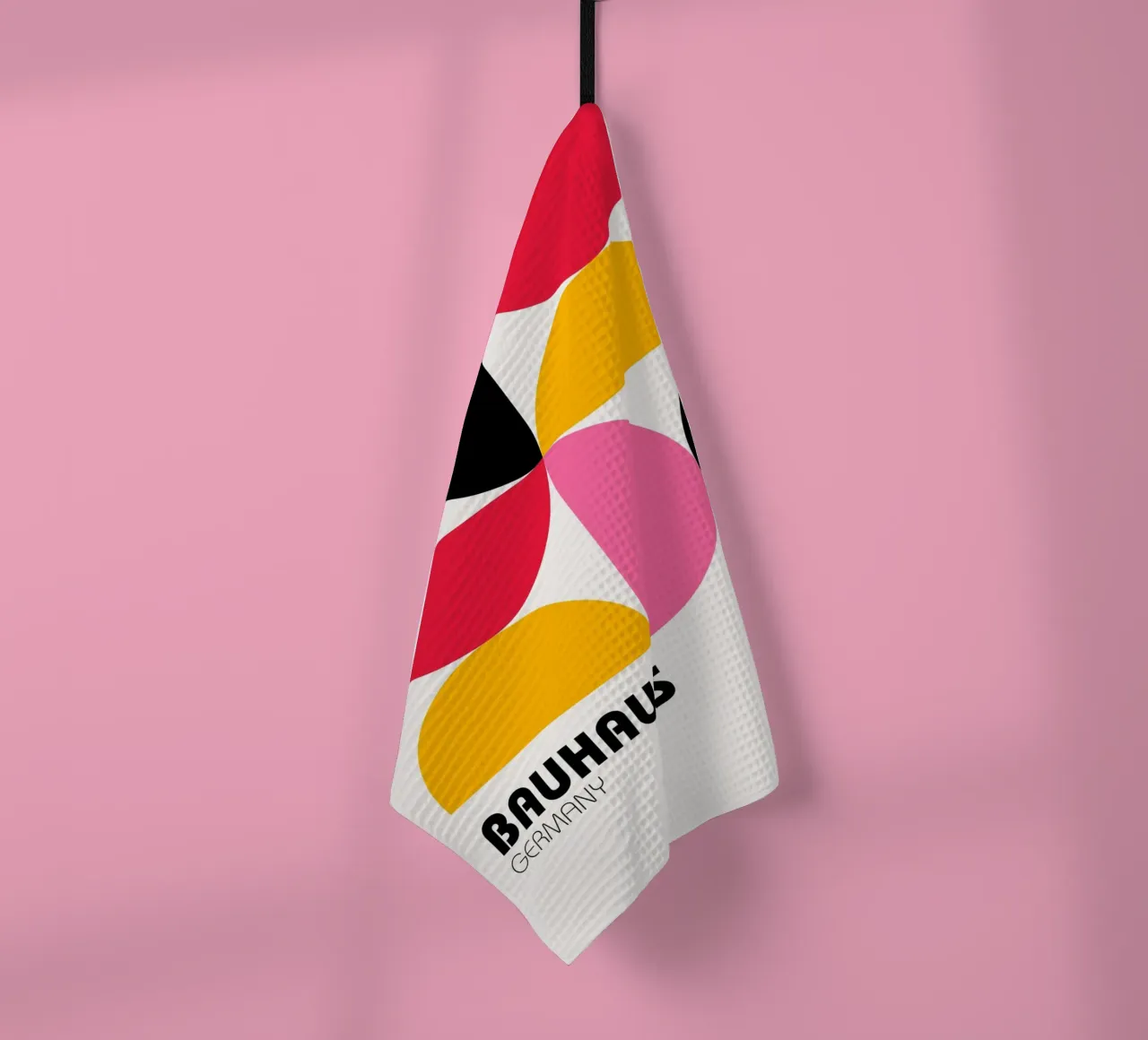 Bauhaus Germany Pop - Geometric Abstract Art Print tea towel by NorwesClub