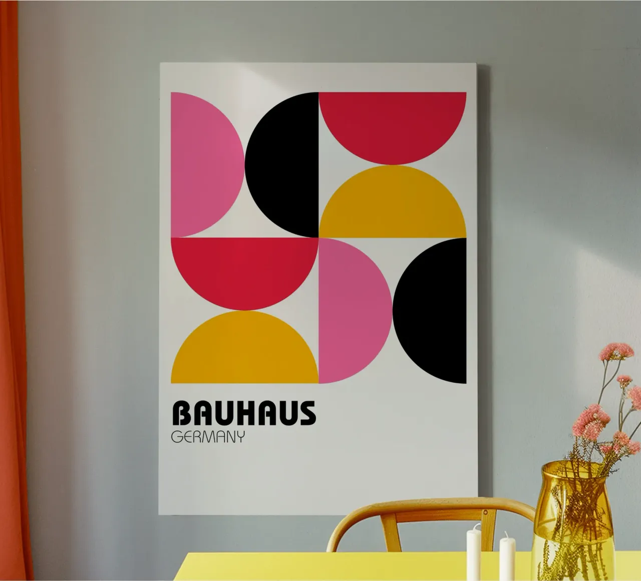 Bauhaus Germany Pop - Geometric Abstract Art Print canvas by NorwesClub