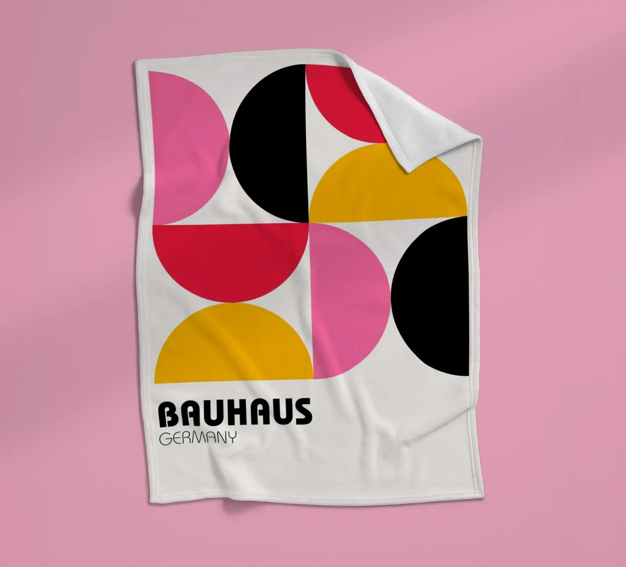 Bauhaus Deutschland Pop - Geometrischer abstrakter Kunstdruck Fleecedecke von NorwesClub