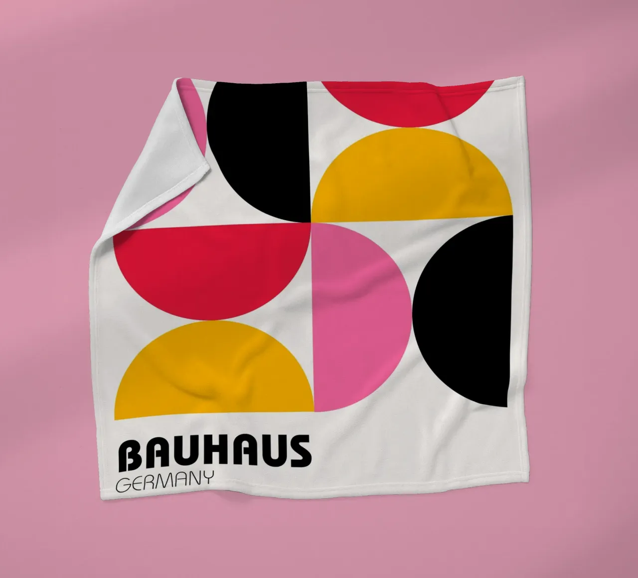 Bauhaus Deutschland Pop - Geometrischer abstrakter Kunstdruck Fleecedecke von NorwesClub