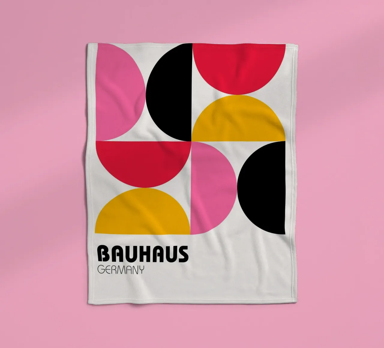 Bauhaus Deutschland Pop - Geometrischer abstrakter Kunstdruck Fleecedecke von NorwesClub