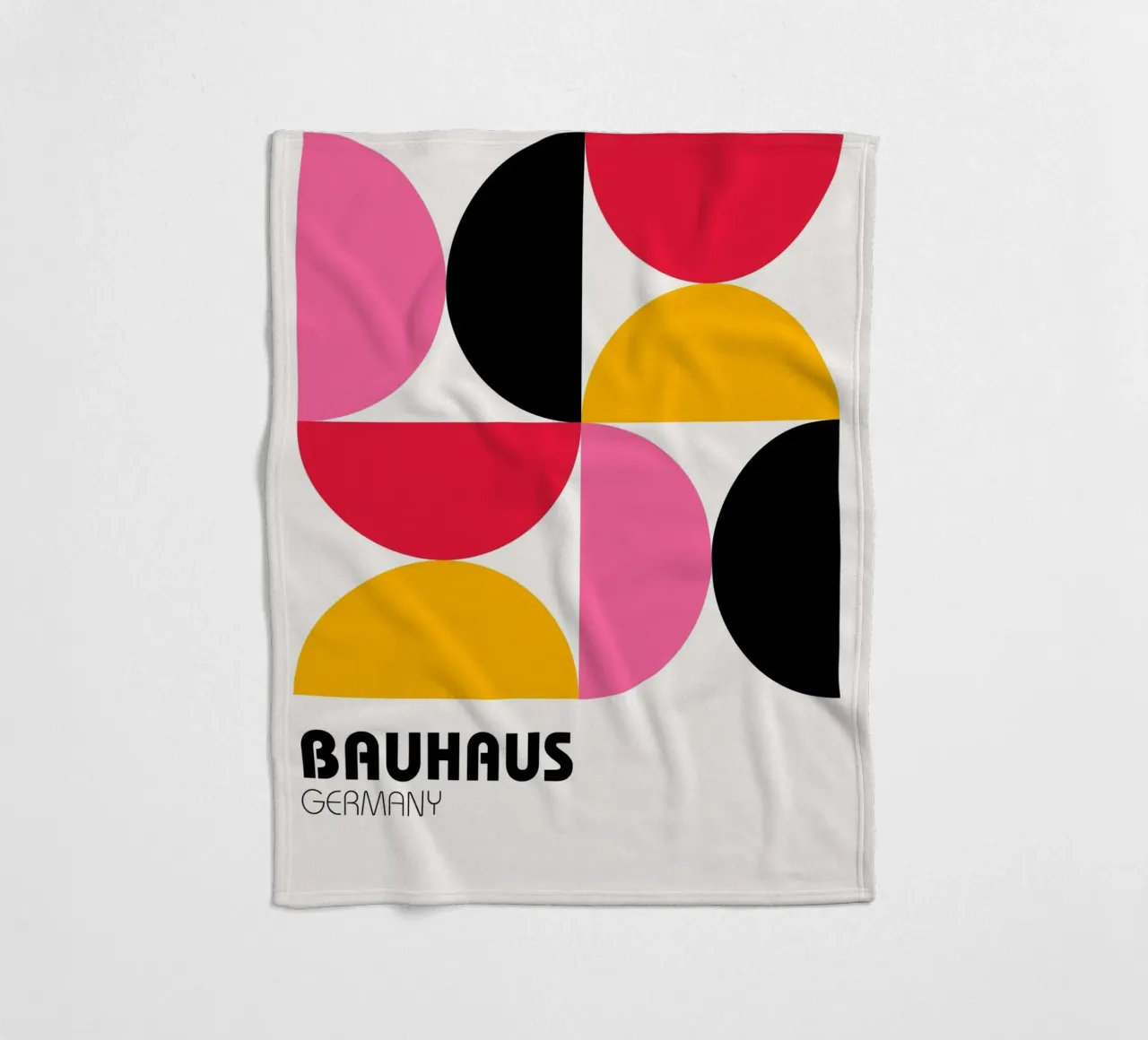 Bauhaus Deutschland Pop - Geometrischer abstrakter Kunstdruck Fleecedecke von NorwesClub