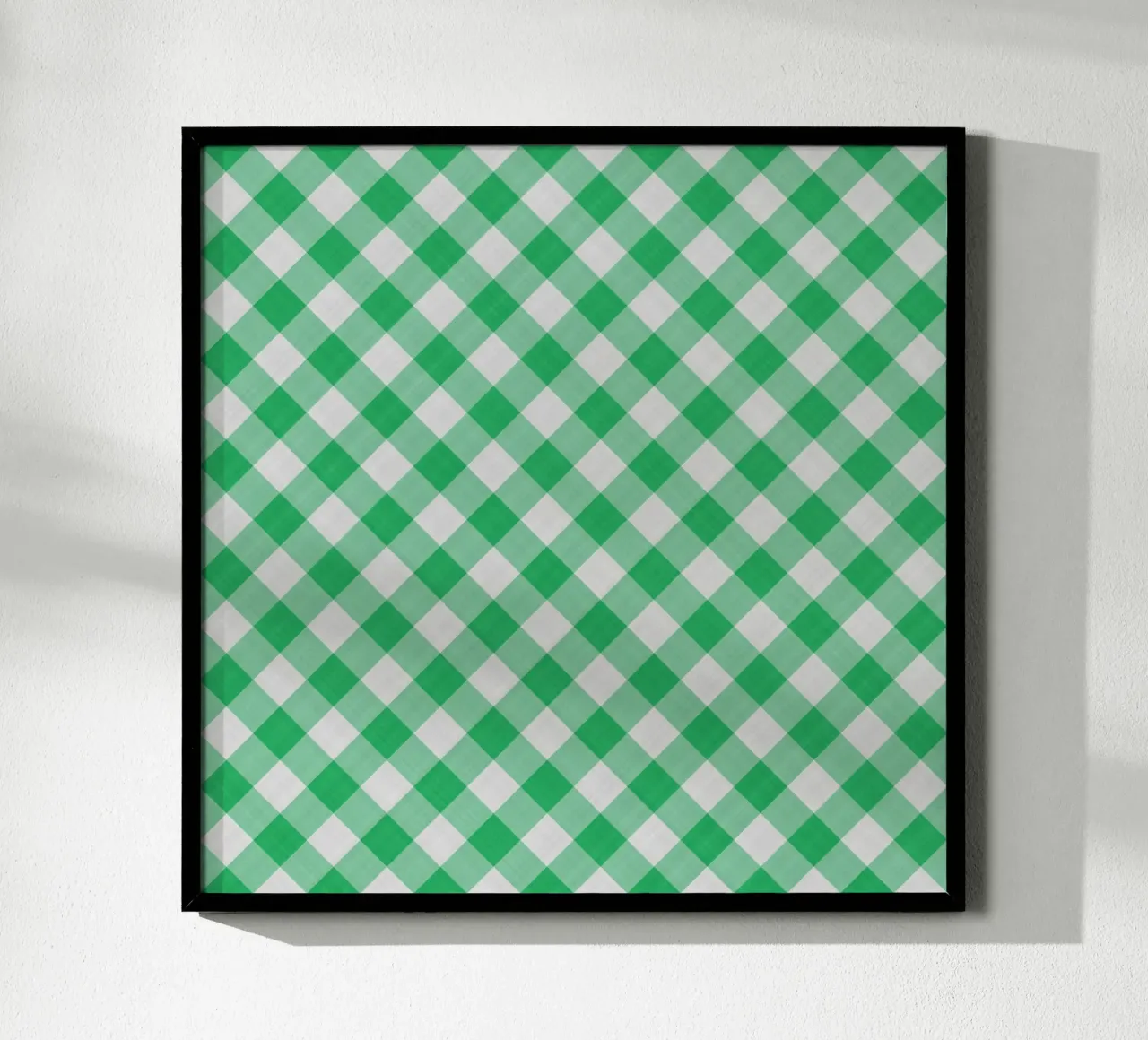 Gingham in verde foglia poster da Happy Littles