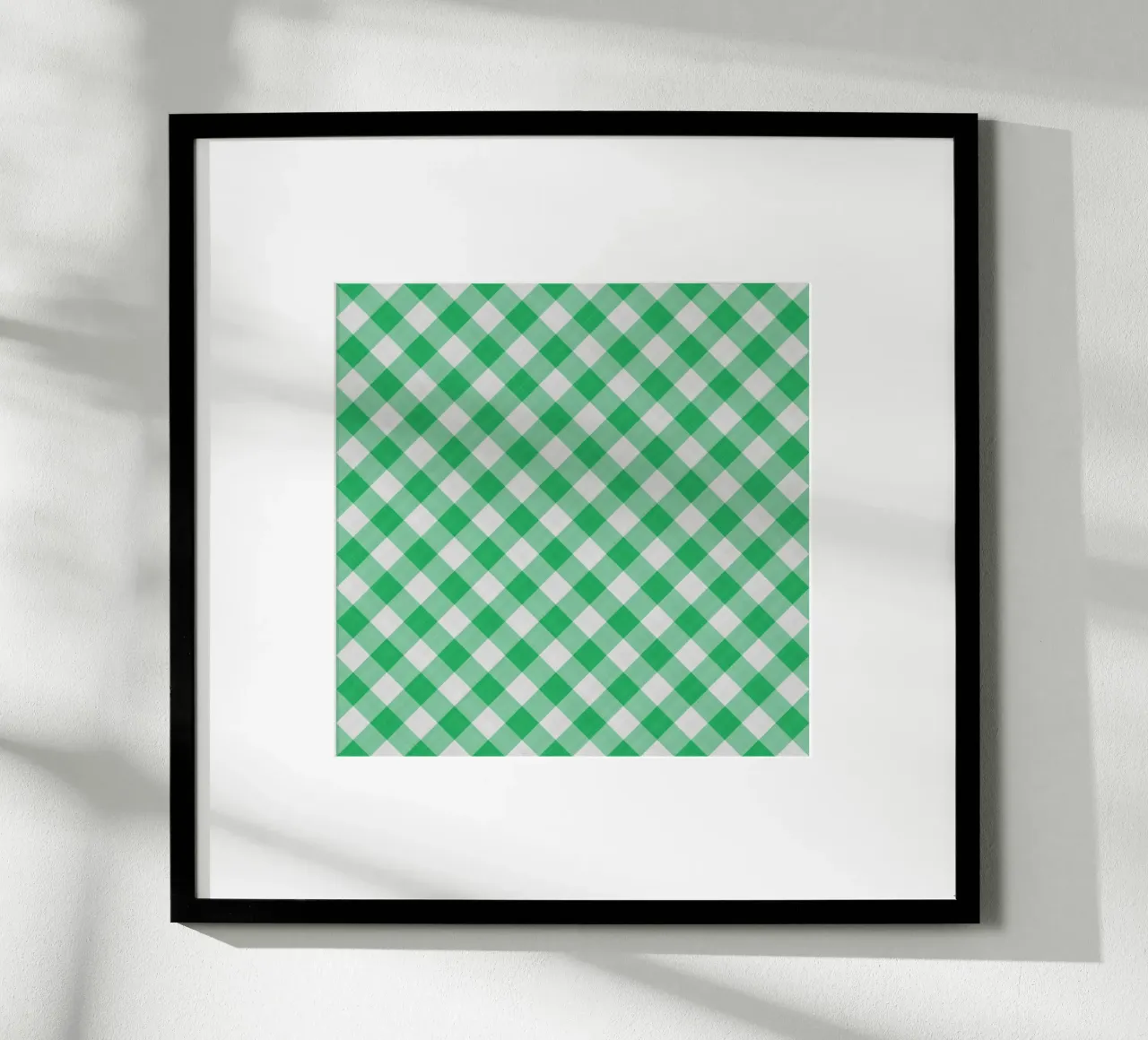 Gingham in verde foglia poster da Happy Littles