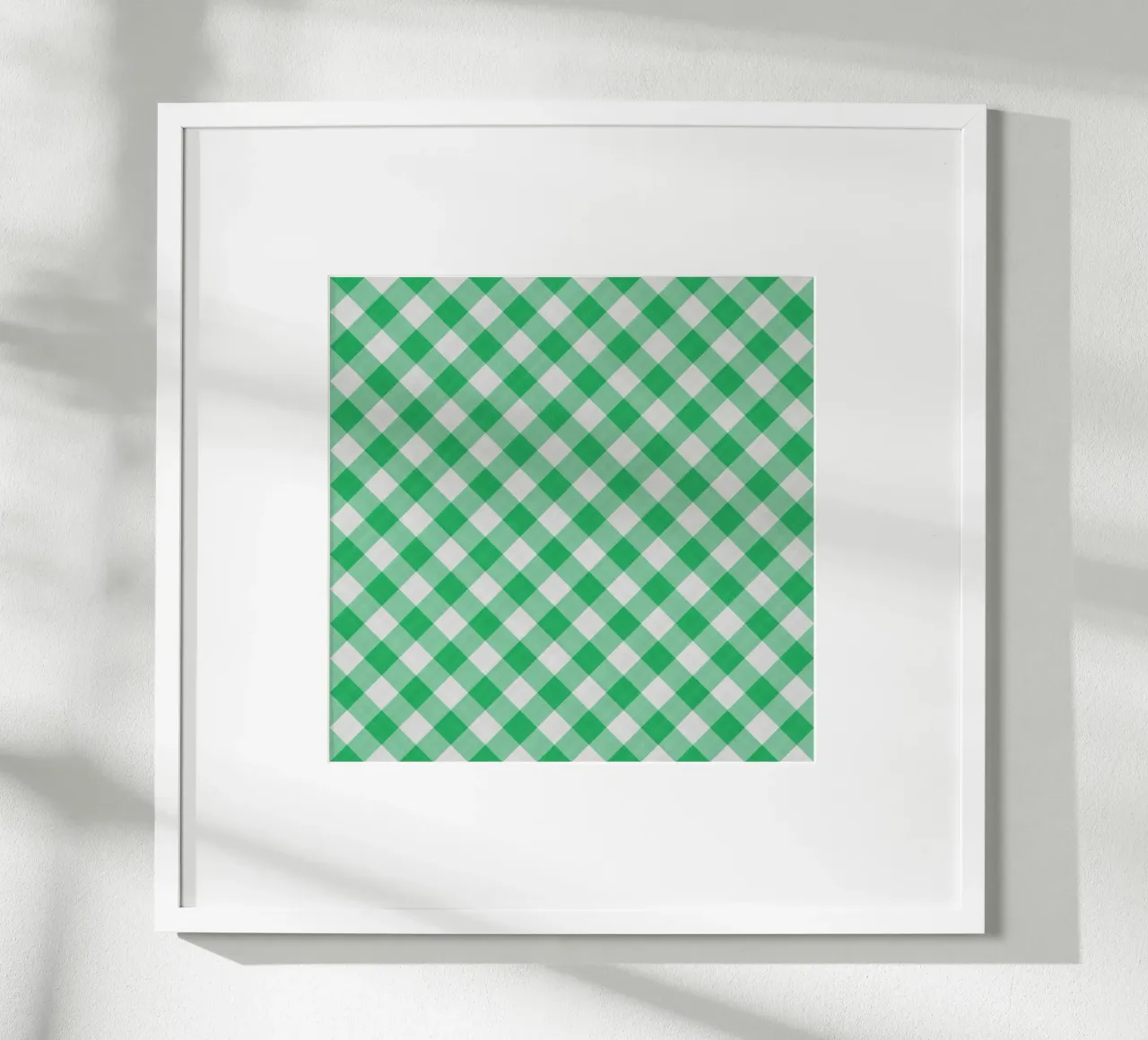 Gingham in verde foglia poster da Happy Littles