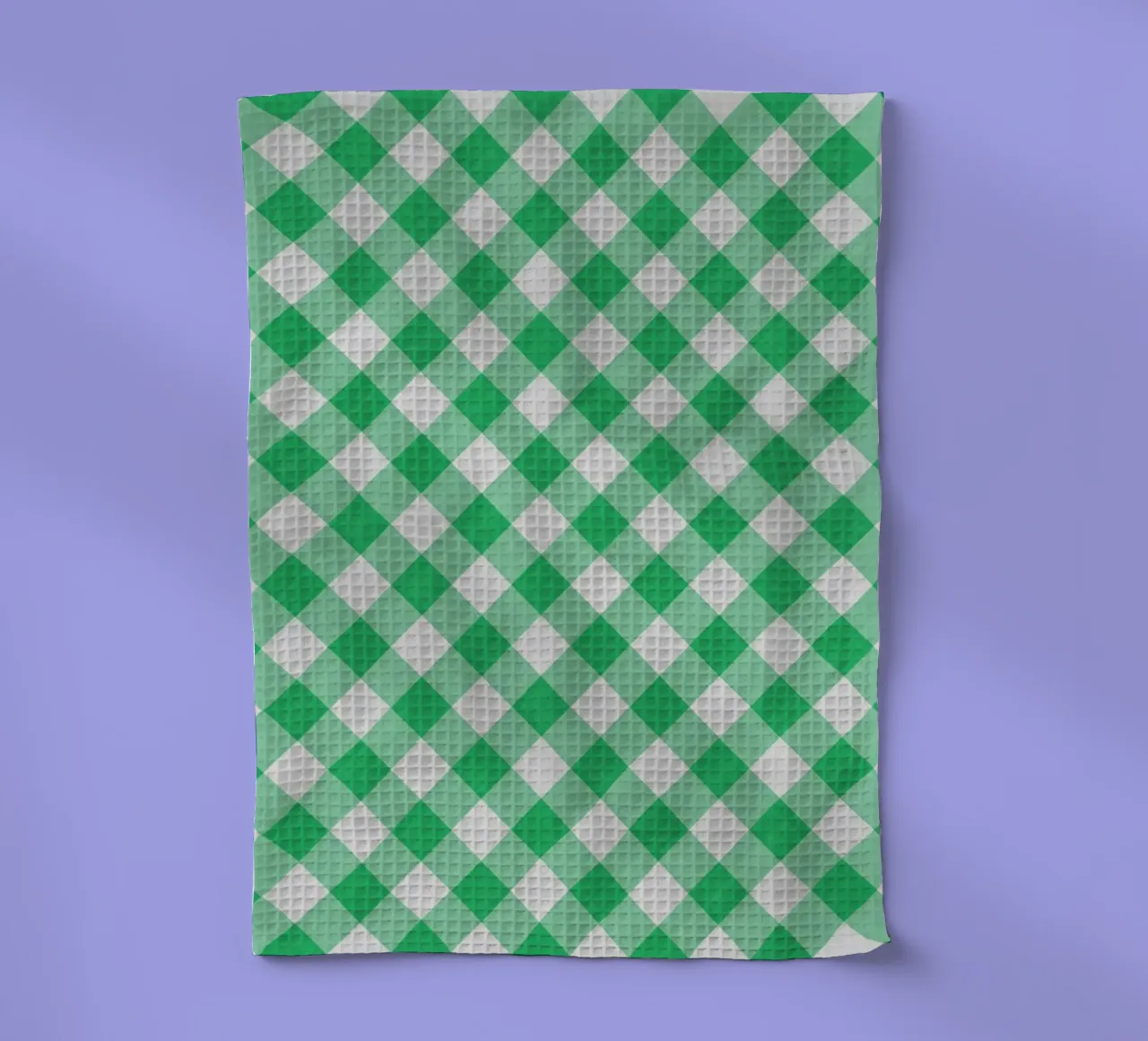 Gingham in verde foglia canovaccio da cucina da Happy Littles