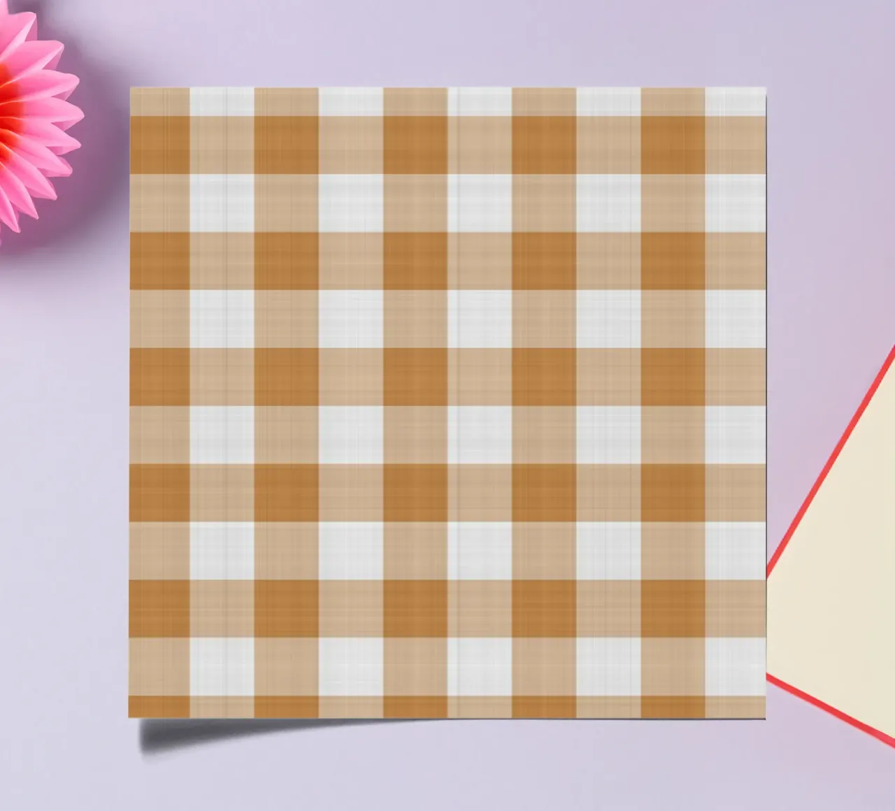 Gingham in Orange Large sticker sheet by Happy Littles