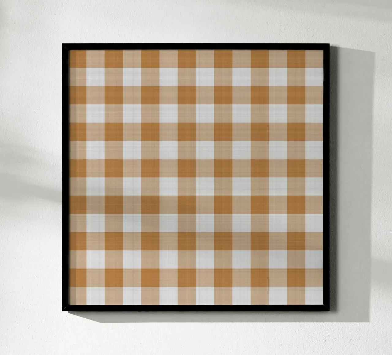 Gingham in Orange Large hahnemühle by Happy Littles