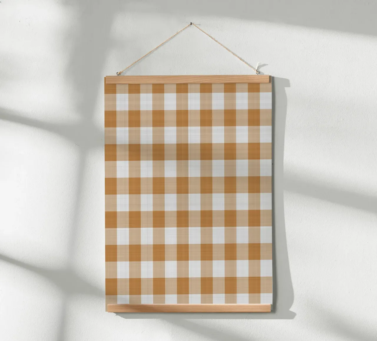 Gingham in Orange Large hahnemühle by Happy Littles
