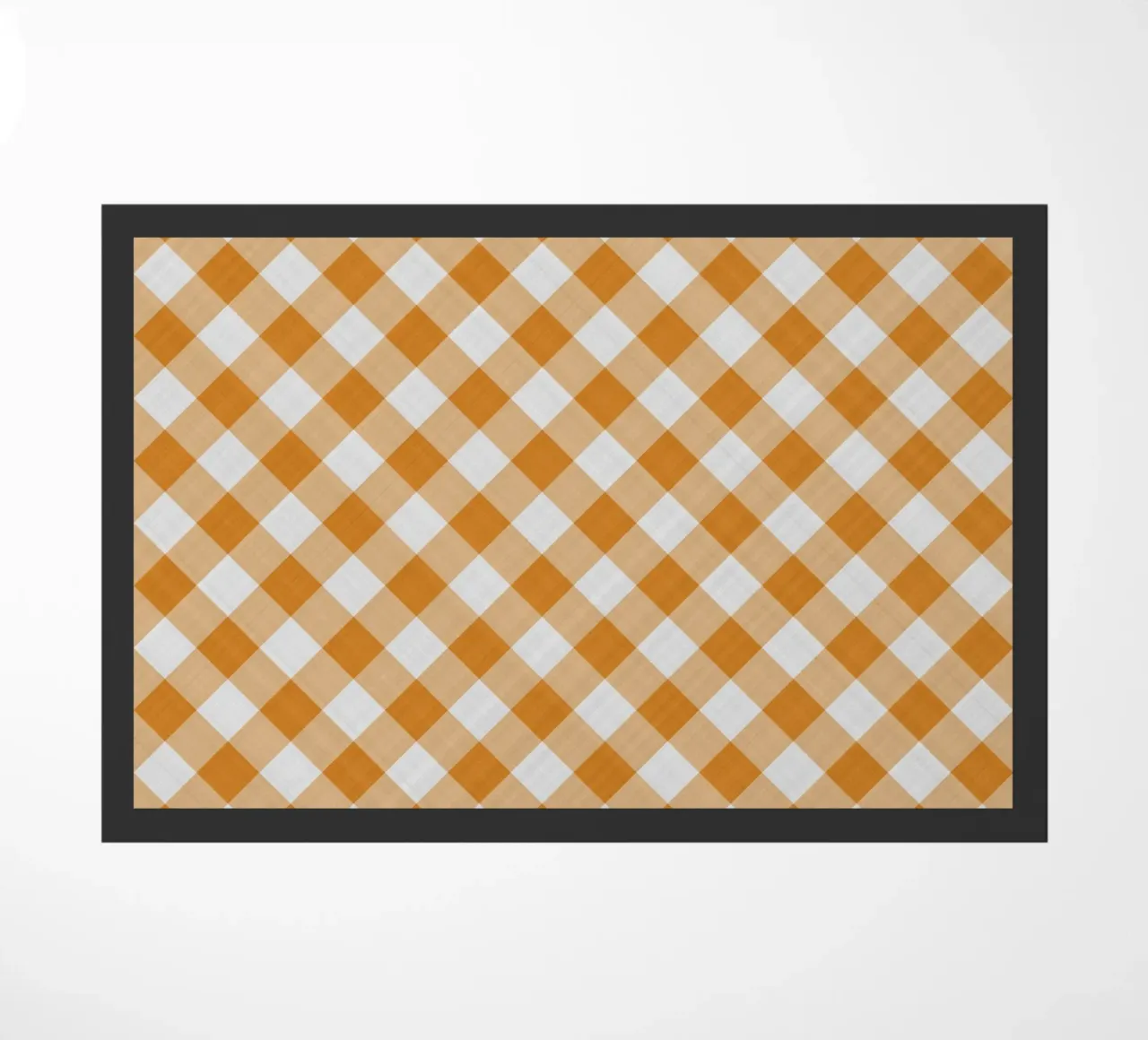 Gingham in arancione zerbino da Happy Littles