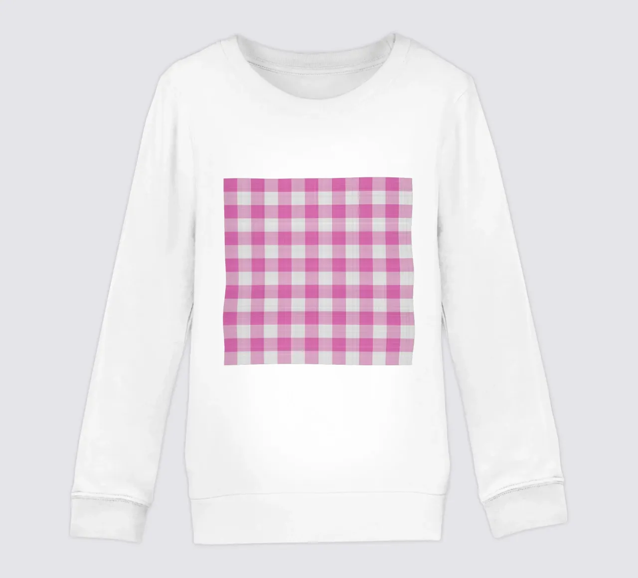 Gingham in rosa grande felpa bambino da Happy Littles