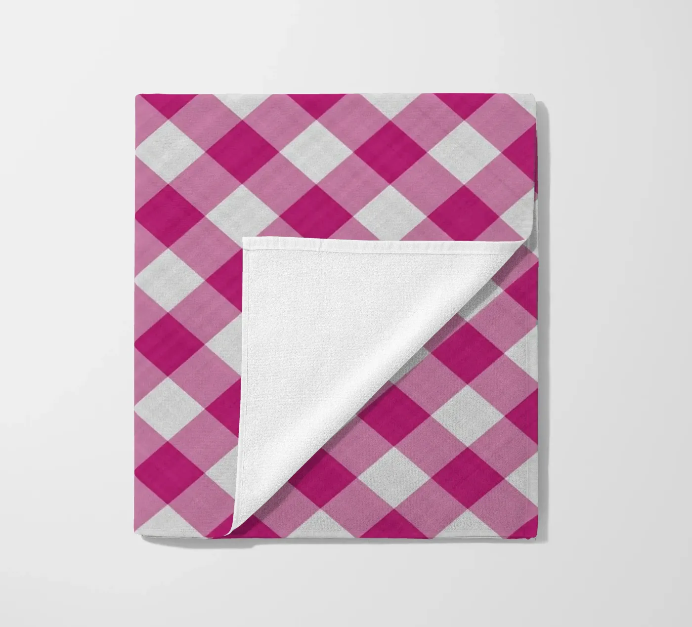 Gingham in rosa telo mare da Happy Littles