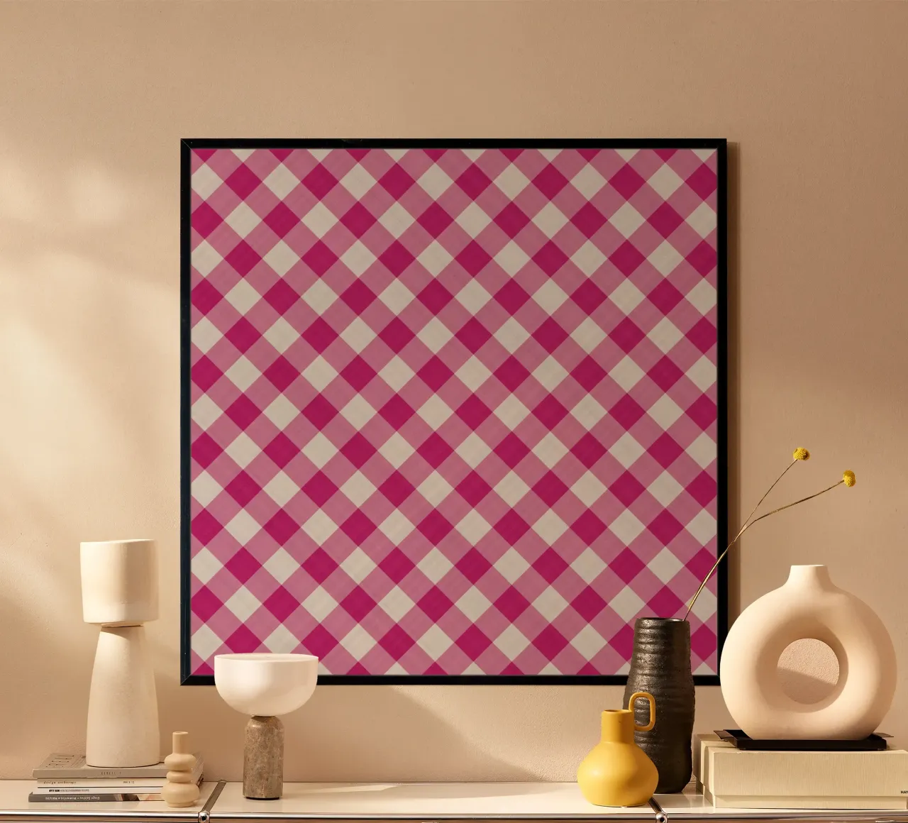 Gingham in rosa carta hahnemühle da Happy Littles