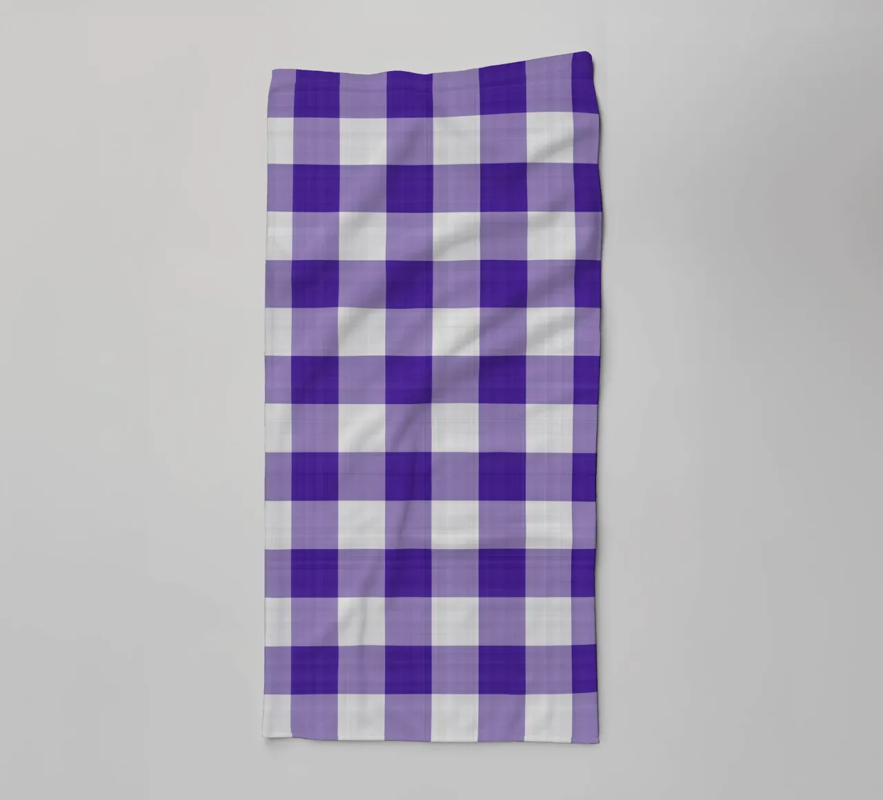 Gingham in viola grande asciugamano da bagno da Happy Littles