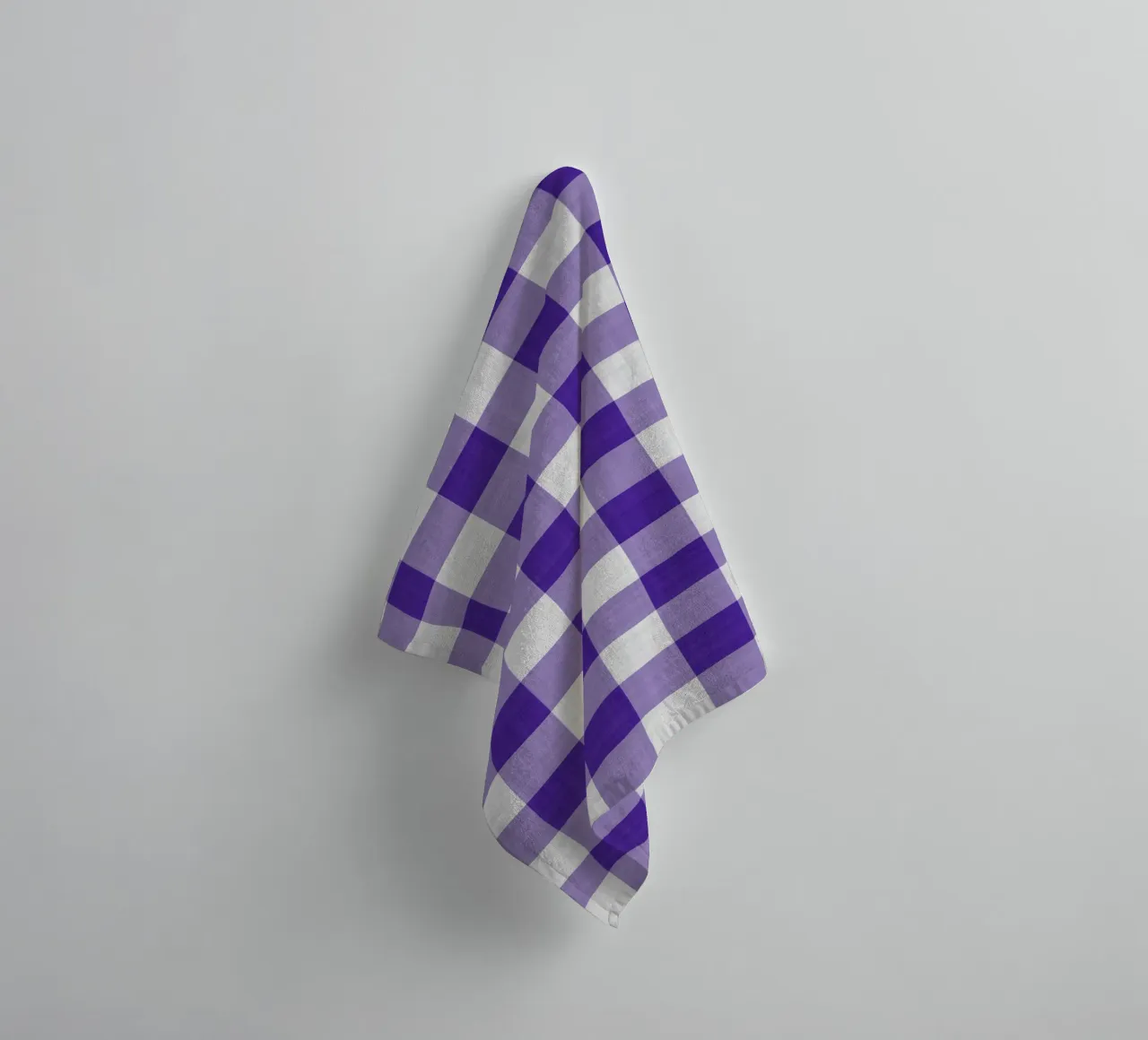 Gingham in viola grande asciugamano da bagno da Happy Littles