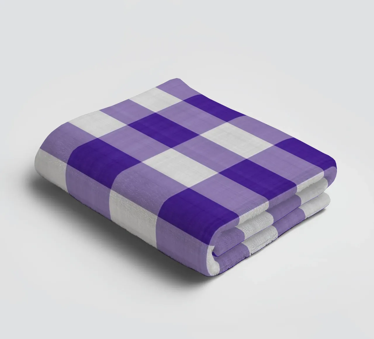 Gingham in viola grande asciugamano da bagno da Happy Littles