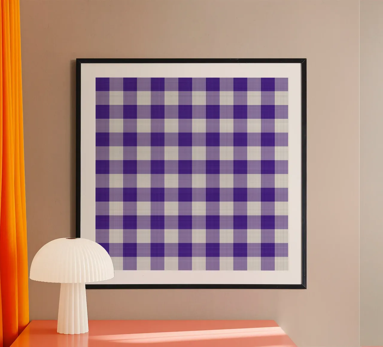 Gingham in viola grande carta hahnemühle da Happy Littles
