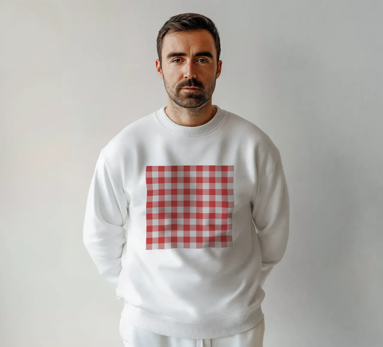 Gingham in rosso grande felpa da Happy Littles