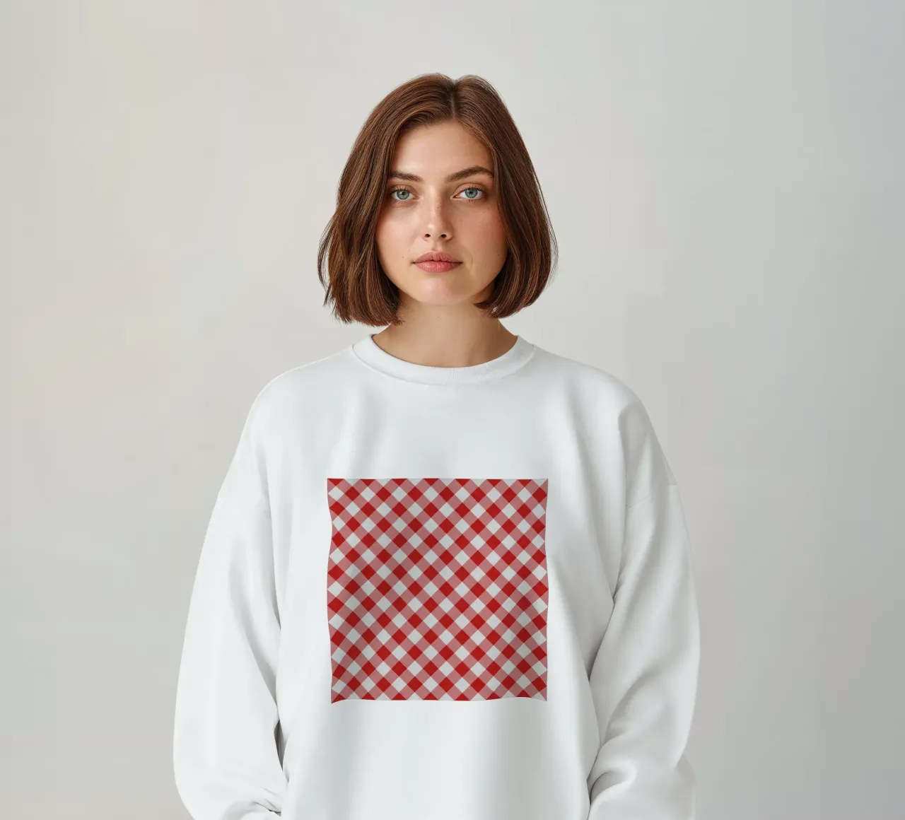Gingham in rosso felpa da Happy Littles