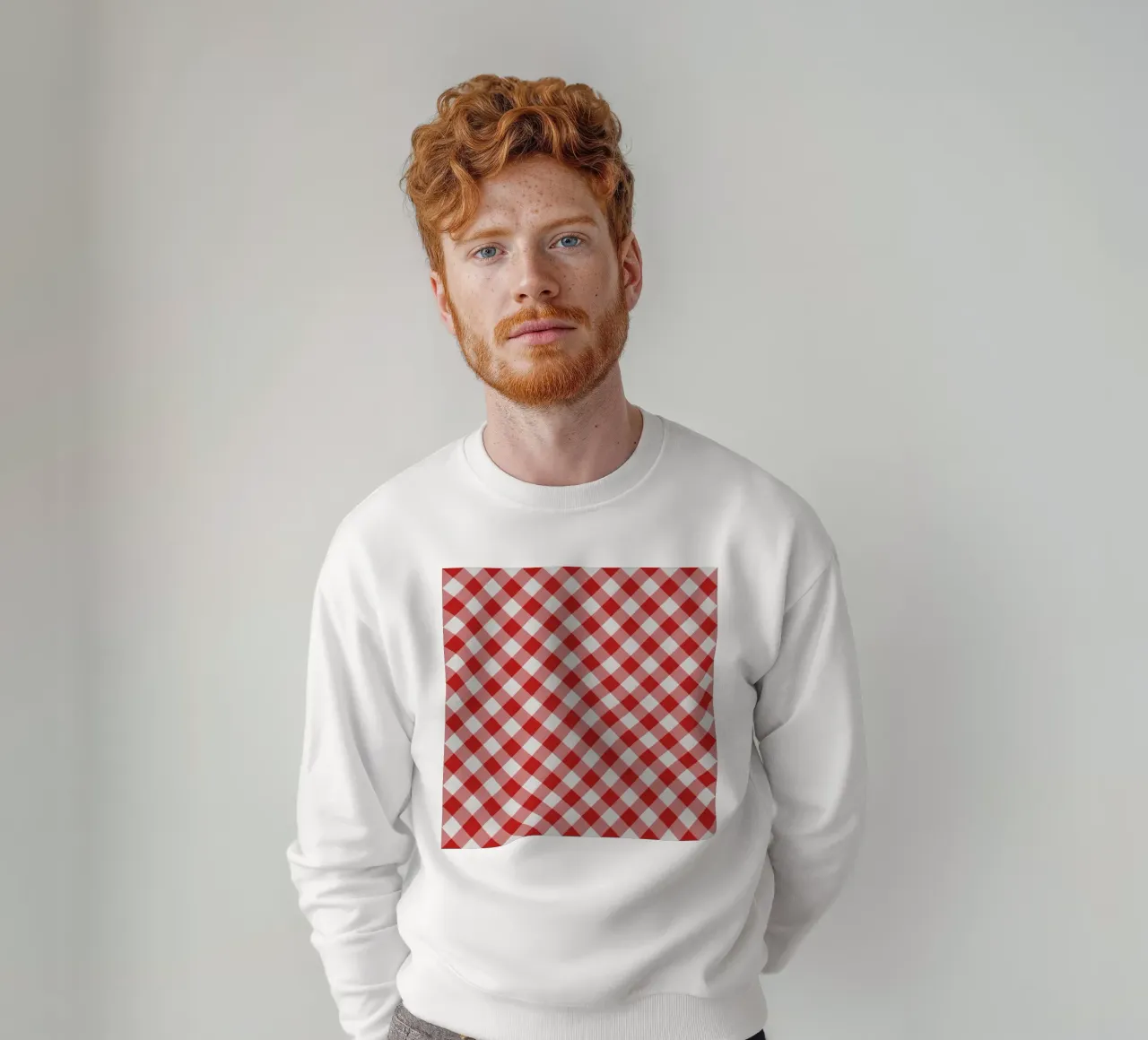 Gingham in rosso felpa da Happy Littles