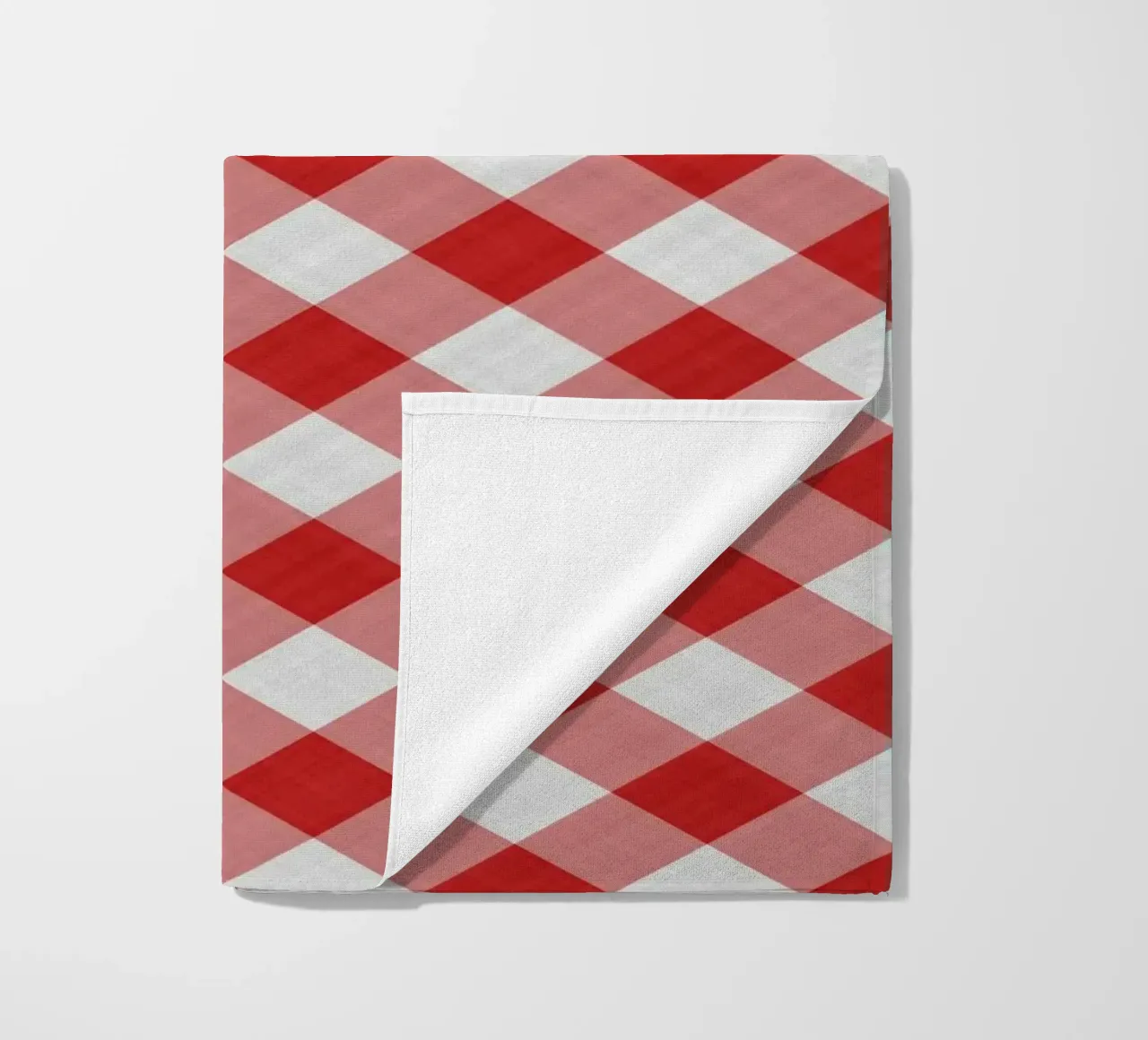 Gingham in rosso telo mare da Happy Littles