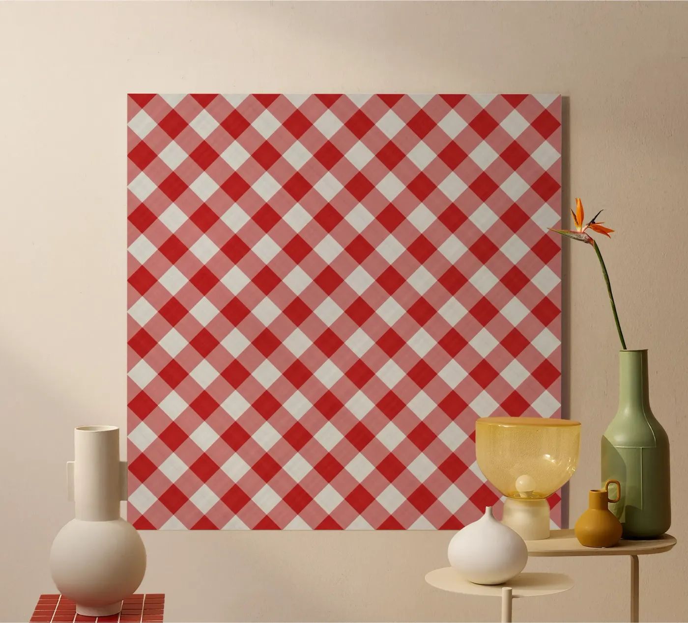 Gingham in Red plexiglass da Happy Littles