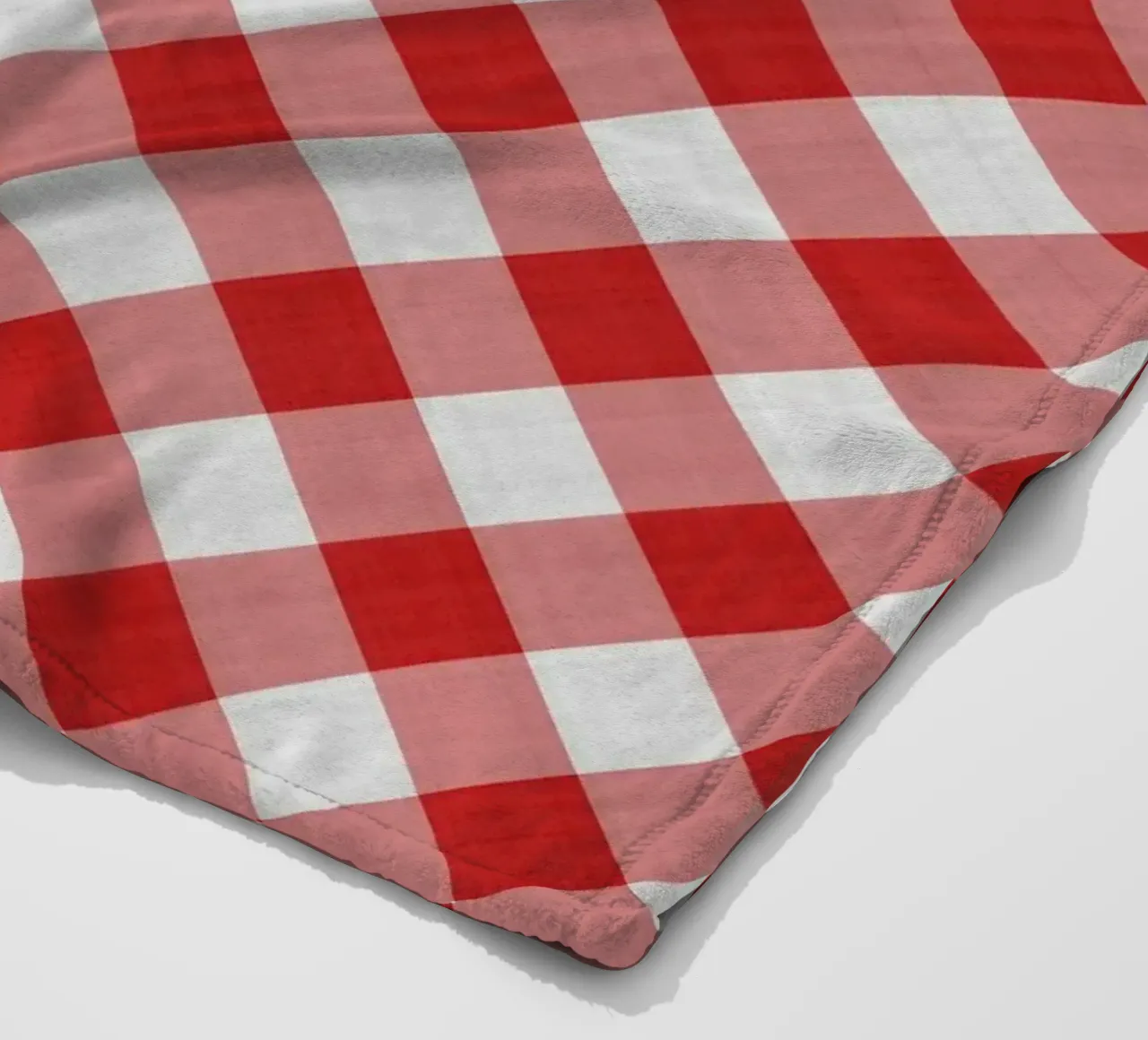 Gingham in rosso coperta in pile da Happy Littles