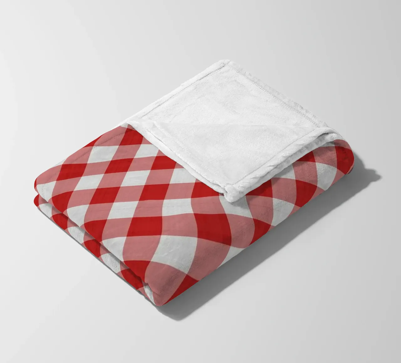 Gingham in rosso coperta in pile da Happy Littles