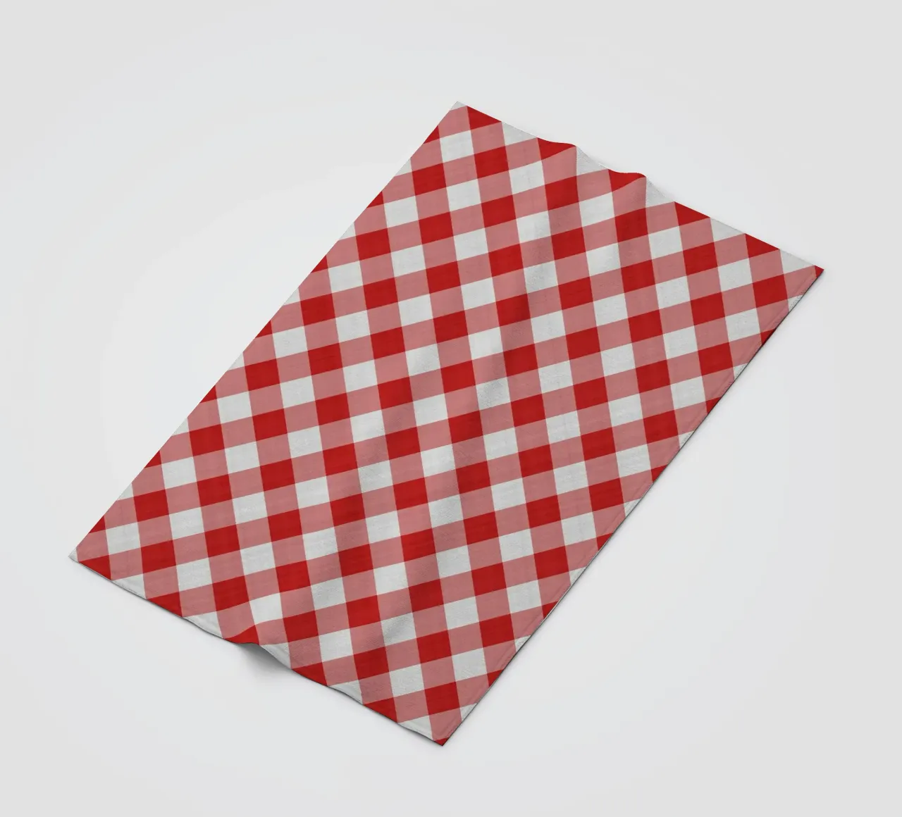 Gingham in rosso coperta in pile da Happy Littles