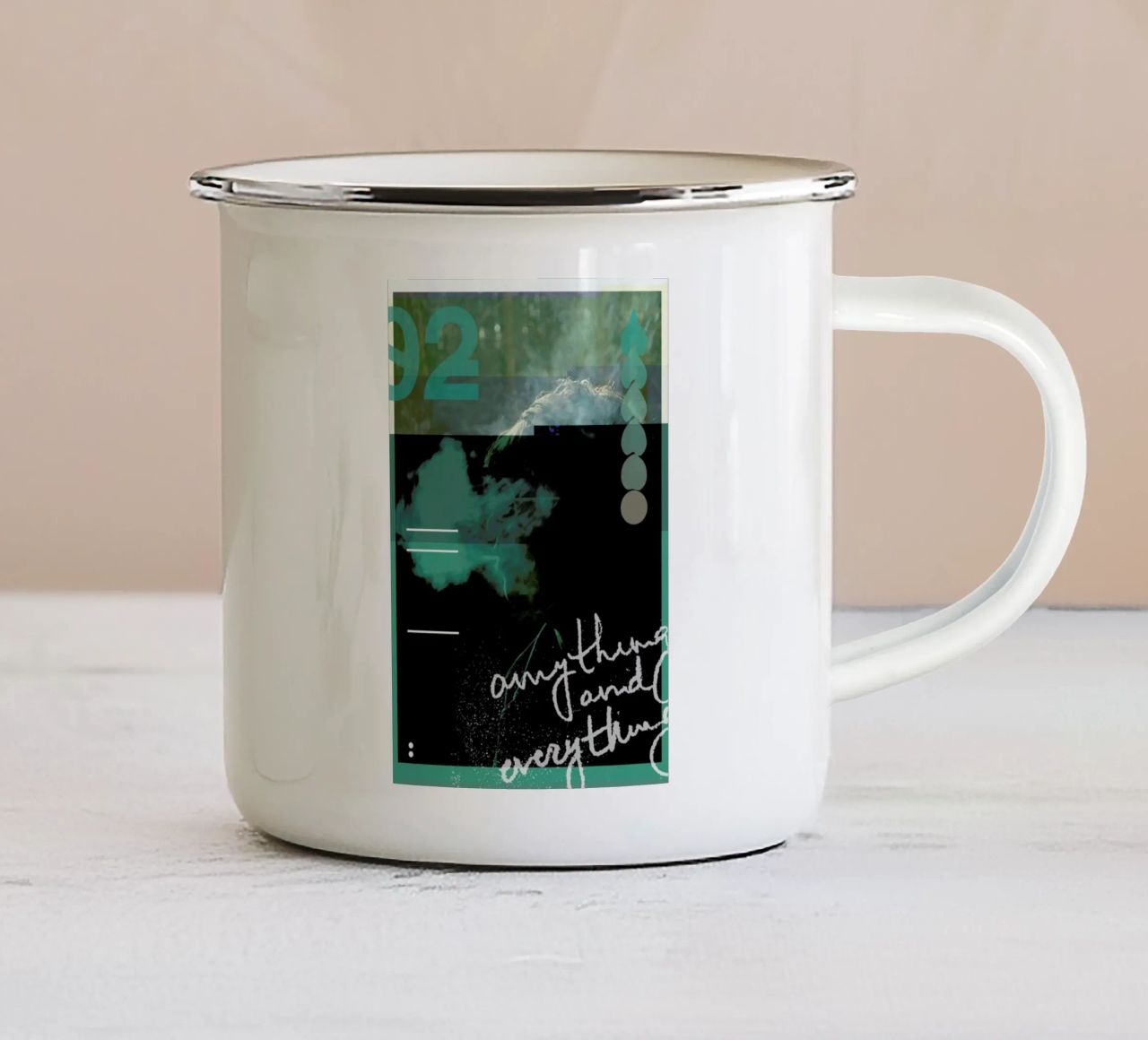 Glitch - Anything and Everything tazza in smalto da Ash Nico