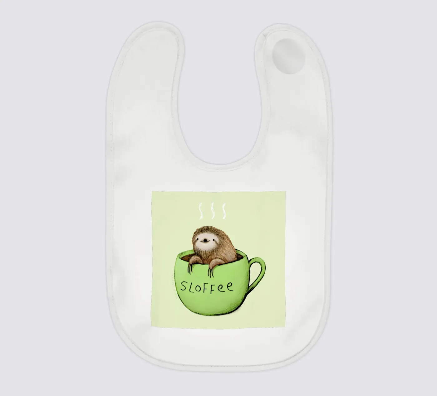Sloffee baby bib by Sophie Corrigan