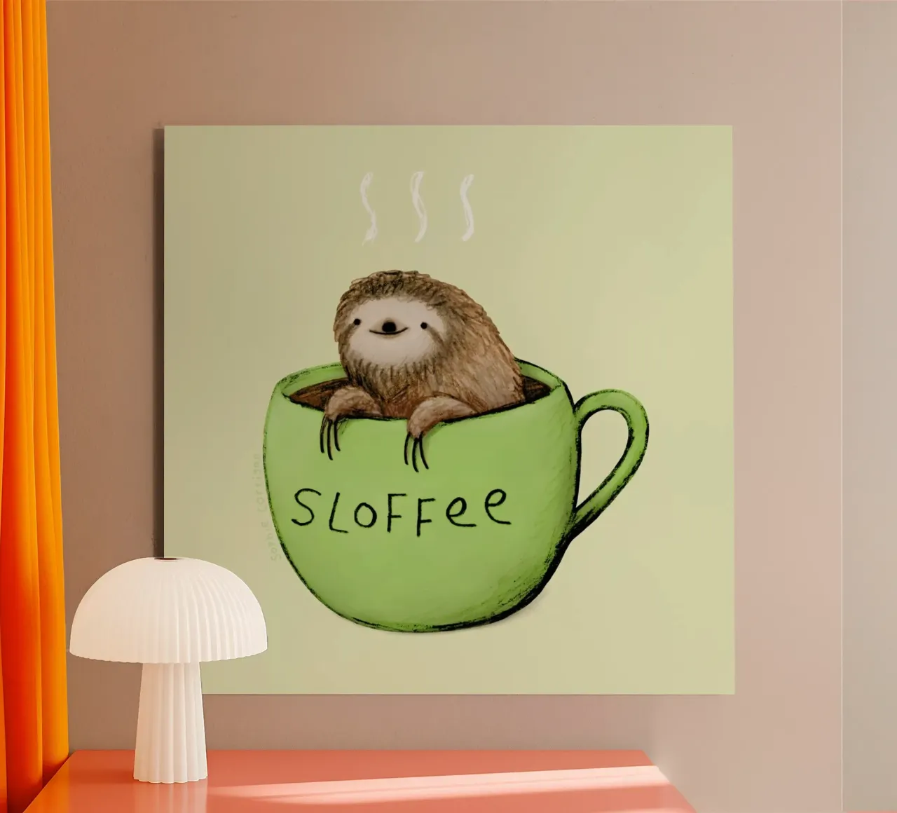 Sloffee alluminio dibond da Sophie Corrigan