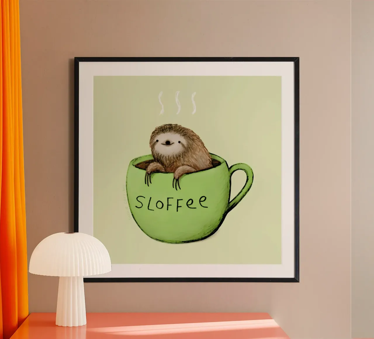 Sloffee poster con telaio in legno da Sophie Corrigan