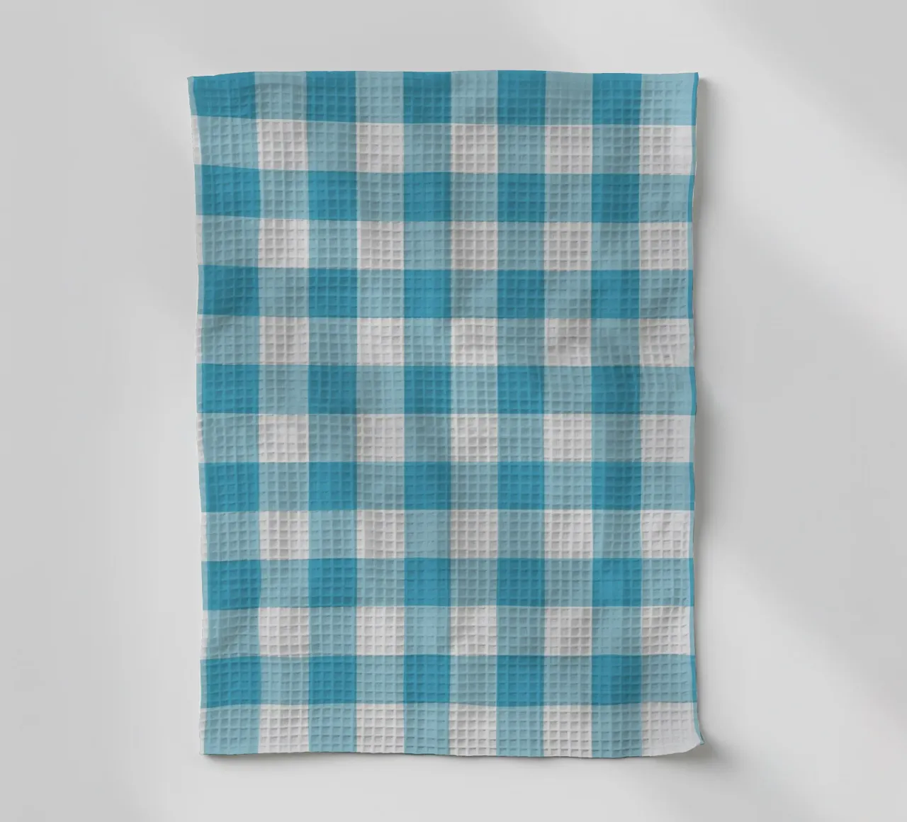 Vichy en bleu ciel Large torchon de Happy Littles