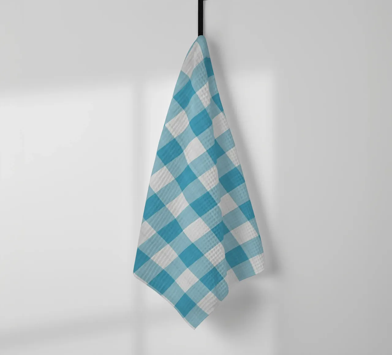Vichy en bleu ciel Large torchon de Happy Littles