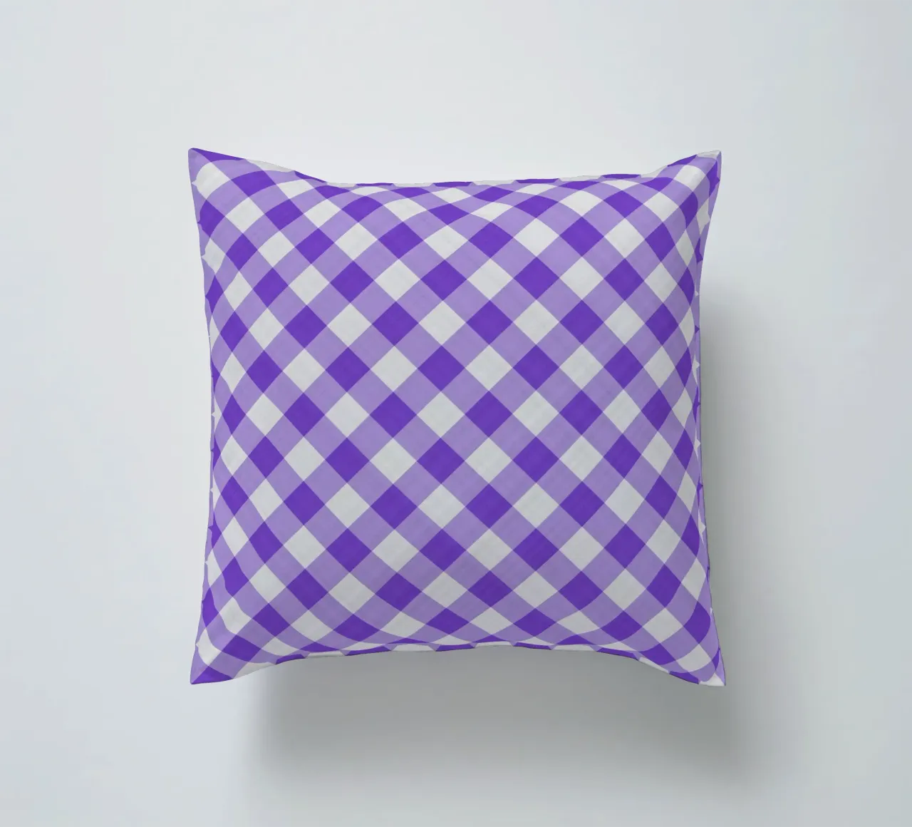 Gingham in viola vibrante cuscino da Happy Littles