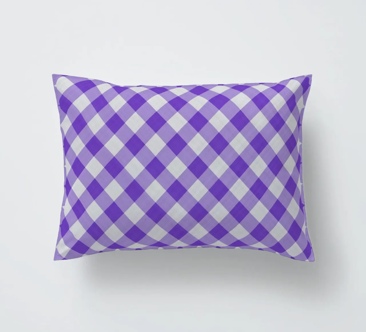 Gingham in viola vibrante cuscino da Happy Littles