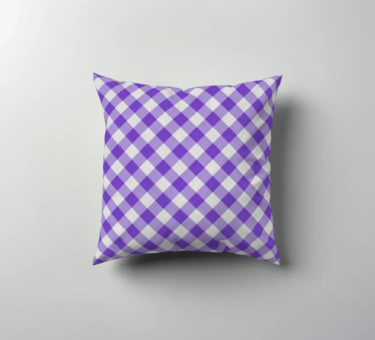 Gingham in viola vibrante cuscino da Happy Littles