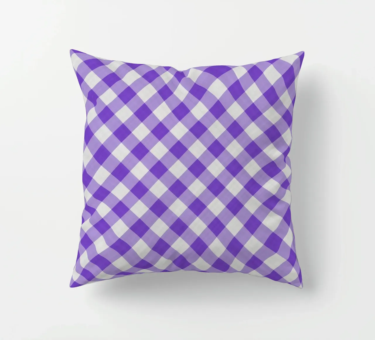 Gingham in viola vibrante cuscino da Happy Littles