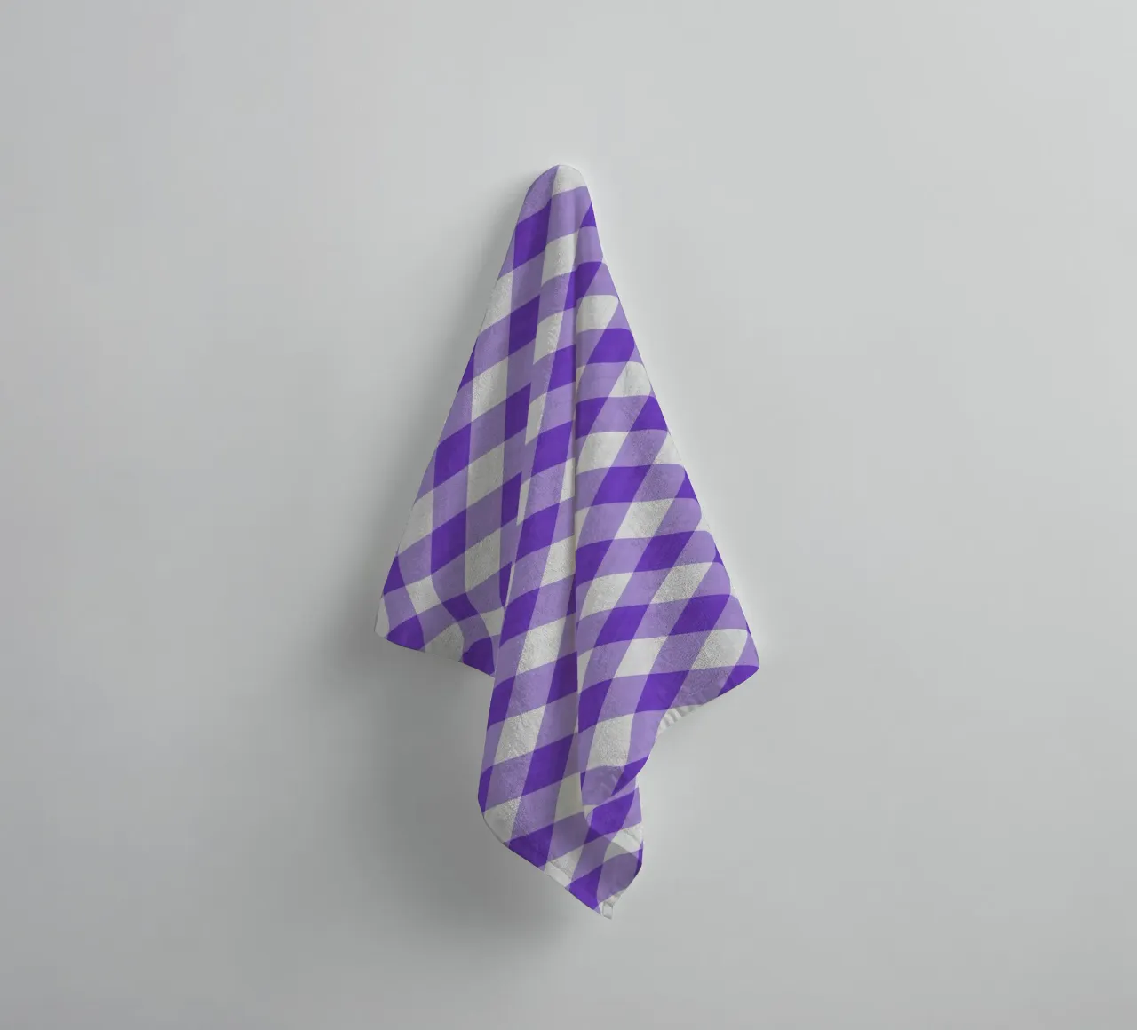 Gingham in viola vibrante asciugamano da bagno da Happy Littles