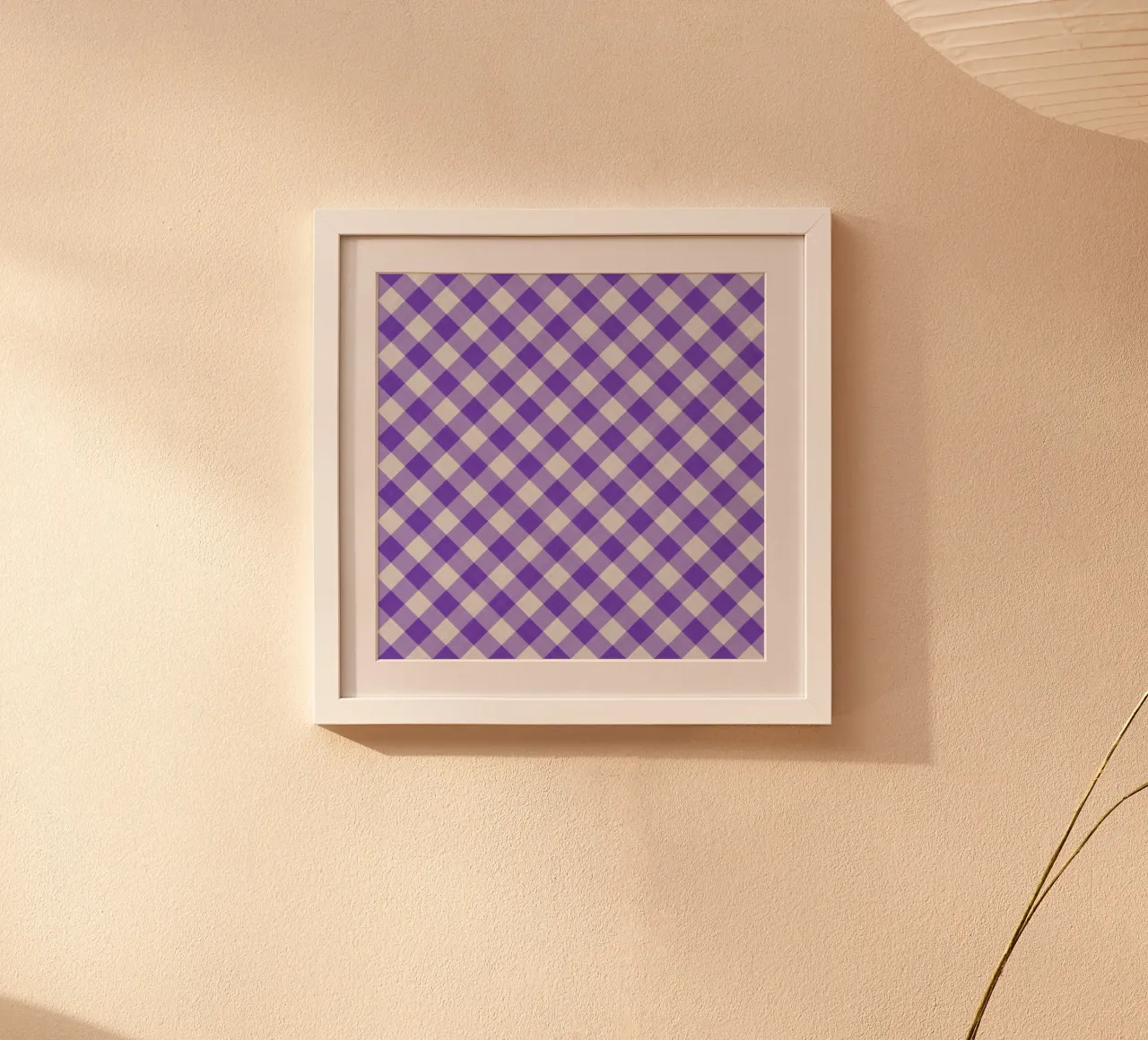 Gingham in Vibrant Purple hahnemühle by Happy Littles