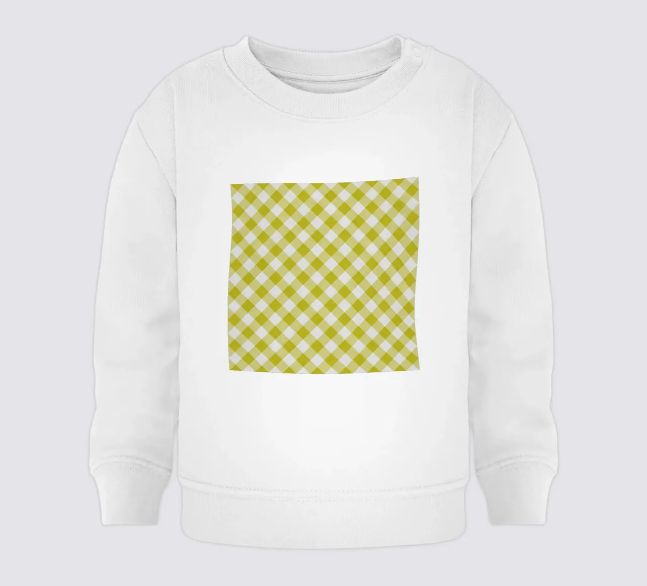 Gingham in giallo felpa neonato da Happy Littles
