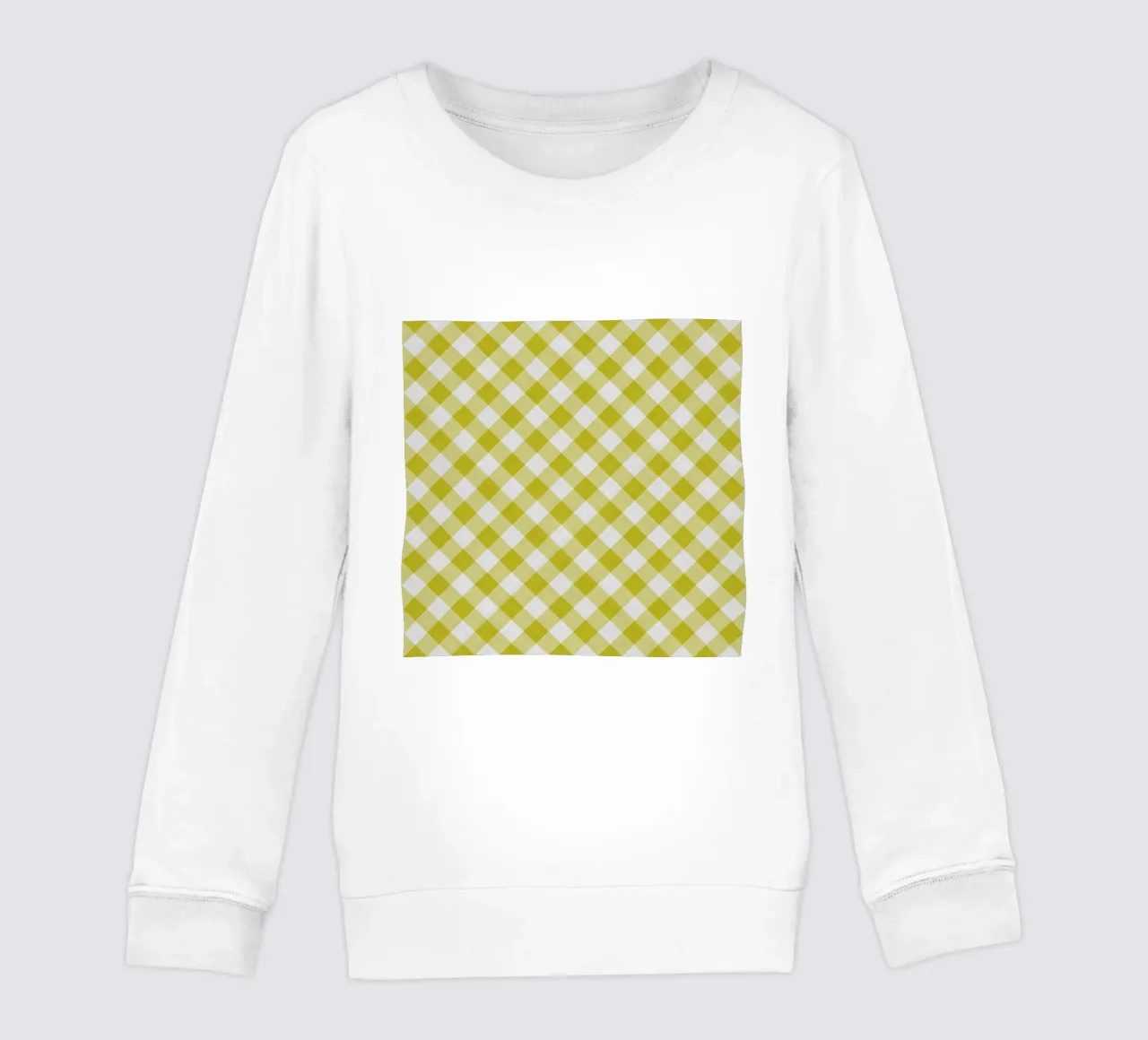 Gingham in giallo felpa bambino da Happy Littles