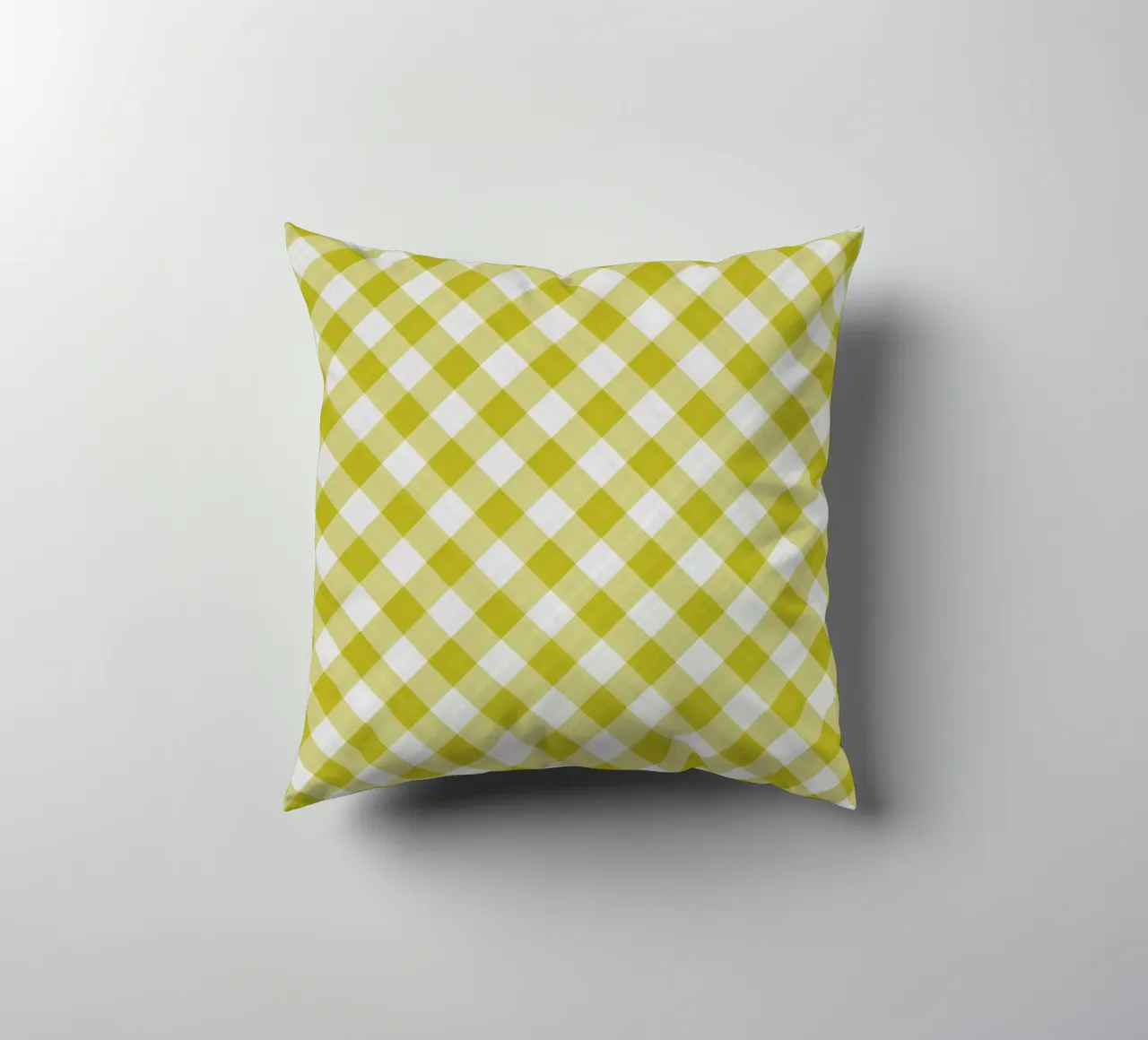 Gingham in giallo cuscino da Happy Littles