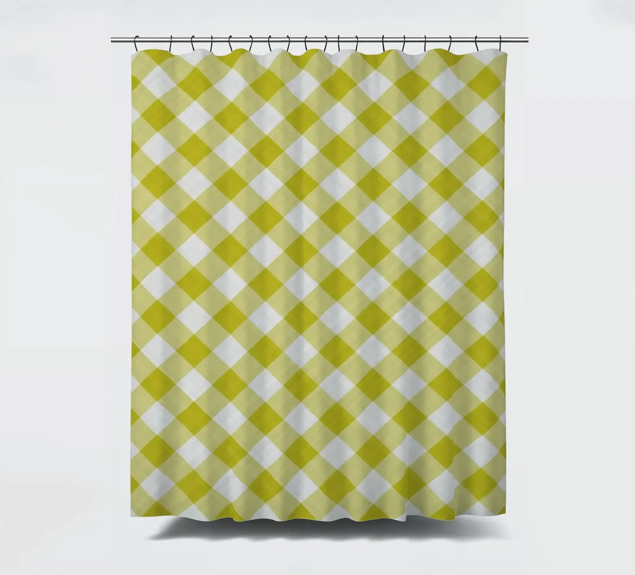 Gingham in giallo tenda da doccia da Happy Littles