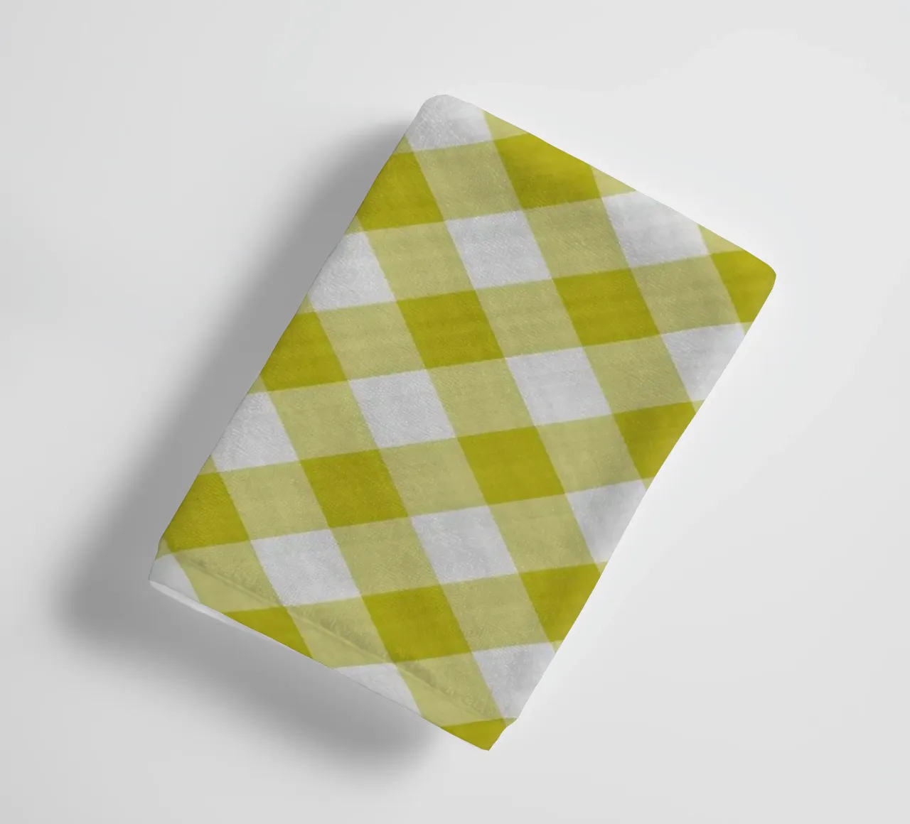 Vichy en jaune serviette de bain de Happy Littles
