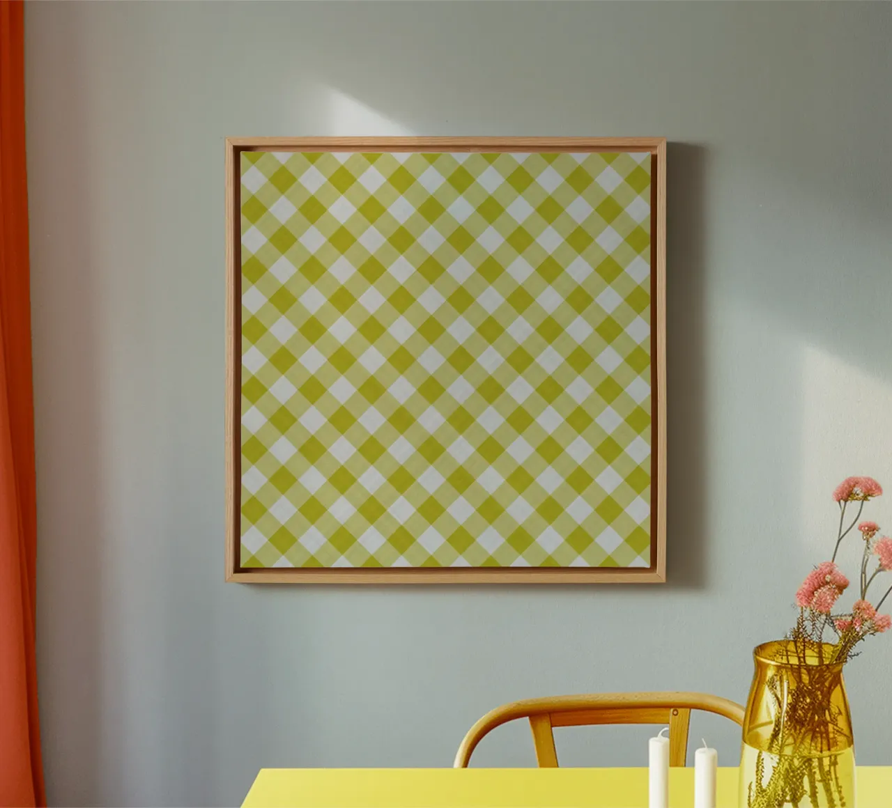 Gingham in giallo tela da Happy Littles